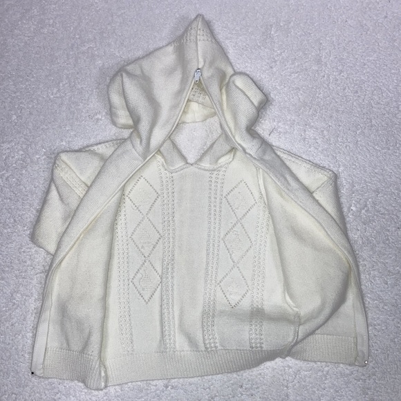 Carriage boutique acrylic knit back zip pointed hood pullover unisex 6m - Picture 5 of 6